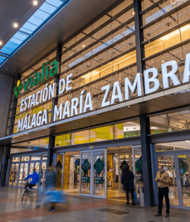 Estación de tren de Málaga. Servicio de taxi